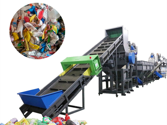 HDPE γραμμών ανακύκλωσης 2000kg/H 280kw πλαστική γραμμή ανακύκλωσης πλύσης μπουκαλιών