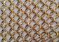 Χρυσό χρώμα Chainmail Διχτυωτή κουρτίνα από ανοξείδωτο χάλυβα για εσωτερική διακόσμηση