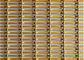 Πτυχωμένο διακοσμητικό πλέγμα καλωδίων, αρχιτεκτονικό πλέγμα χάλυβα στο χρυσό χρώμα για το γραφείο