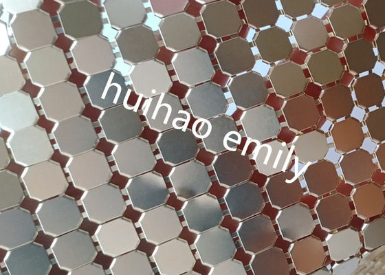 8x8mm γυαλιστερό Αλουμίνιο Sequin Metal Mesh Κεραμίδα για διακόσμηση