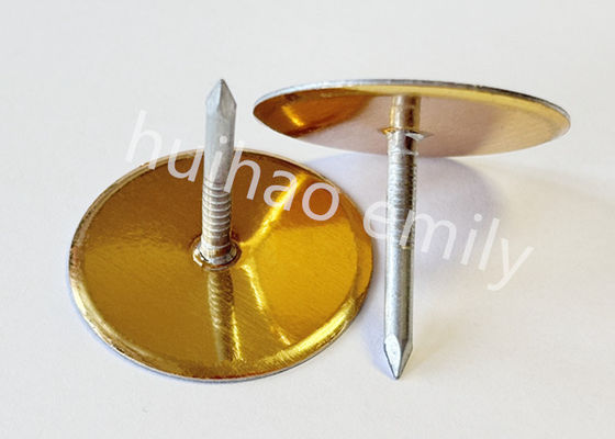 38mm Ζυγισμένο Χάλυβα Νερό Liner Cup Head Πιν με Χρυσό Χαρτί