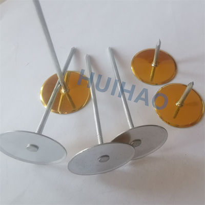 12Ga X 70 mm Ζυγισμένα ατσάλινα κεφαλιά ποτηριών συγκολλημένα πινάκια για μόνωση σωλήνων HVAC