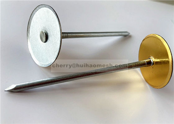 1-1/8 "Καλυμμένα Condensator Discharge Cd Weld Πινς για την στερέωση της μόνωσης στο εσωτερικό του φύλλου μεταλλικών αεραγωγών