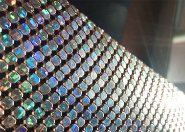 4mm Χρυσό χρώμα Αλουμίνιο Sequin μεταλλικό πλέγμα για διακόσμηση ξενοδοχείων