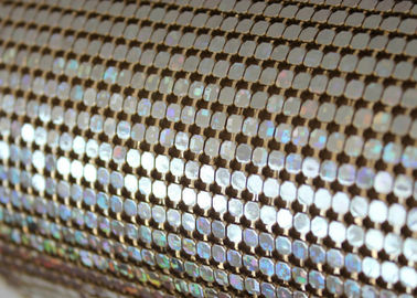 4mm Χρυσό χρώμα Αλουμίνιο Sequin μεταλλικό πλέγμα για διακόσμηση ξενοδοχείων