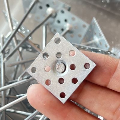 1.6x24x24mm Αλουμινένια διάτρητα πινάκια μόνωσης αυτοκόλλητα, χρησιμοποιούνται για συνδετήρες μόνωσης εξωτερικών τοίχων