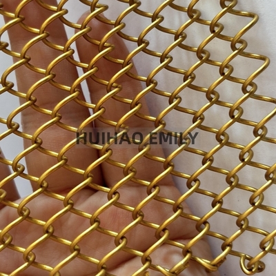 0.8mmx8mm Αλουμινίου κράμα μεταλλικό περιτύλιγμα περιτύλιγμα εύκαμπτο μεταλλικό δίχτυ κουρτίνα