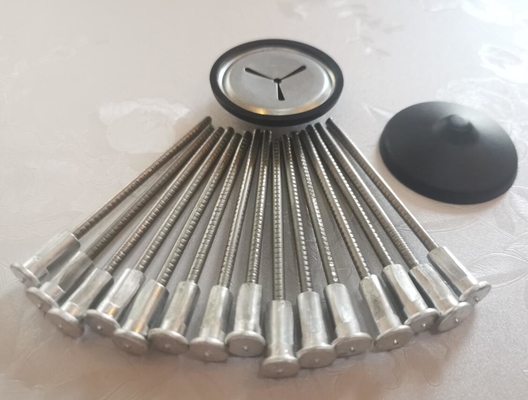 3mm X 65mm δις μεταλλικές καρφίτσες καρφιτσών συγκόλλησης στηριγμάτων με 6 X 15 μονωμένα αργίλιο κεφάλια χιλ.