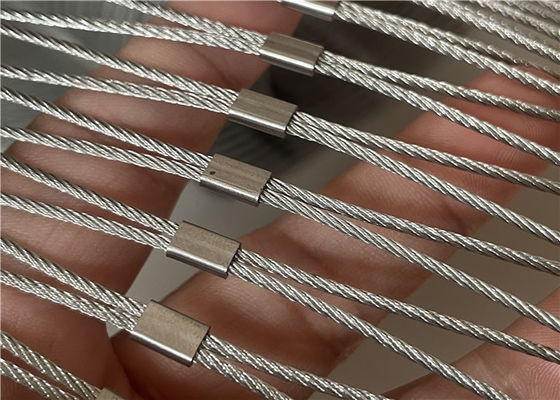 Ferrule Type Stainless Steel Wire Rope Mesh For Safety And Fall Protection