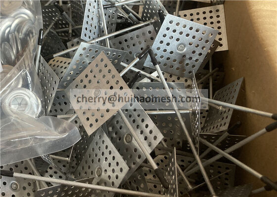 Στερεωτικά Μόνωσης Rockwool Περφορέ Αγκίστρια Μόνωσης 12 Gauge Με Αυτοασφαλιζόμενα Ροδέλες