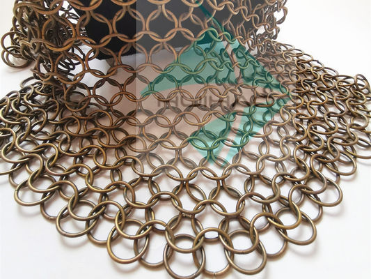 2mm 20mm Metal Ring Mesh Διαχωριστικό Κεραμίδιο Διακόσμηση κουρτίνας