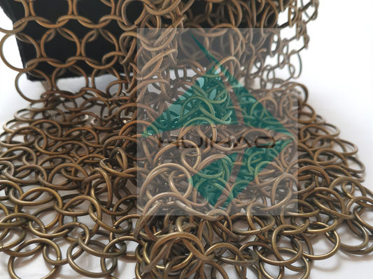 2mm 20mm Metal Ring Mesh Διαχωριστικό Κεραμίδιο Διακόσμηση κουρτίνας