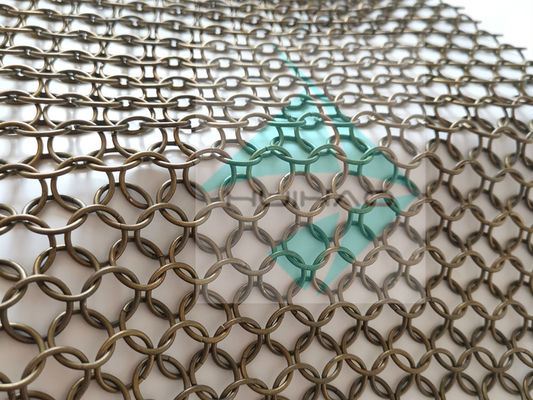 2mm 20mm Metal Ring Mesh Διαχωριστικό Κεραμίδιο Διακόσμηση κουρτίνας