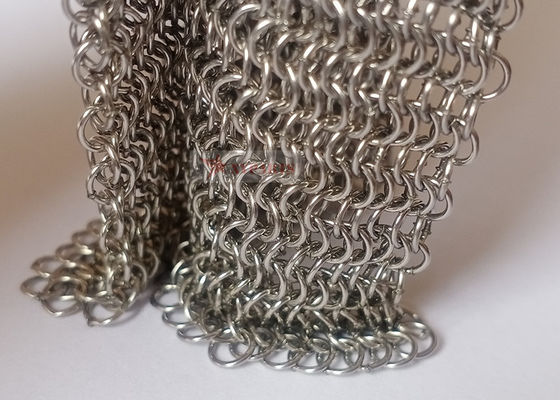 Συγκόλληση από ανοξείδωτο χάλυβα Chainmail συρμάτινο πλέγμα για κουρτίνα δωματίου