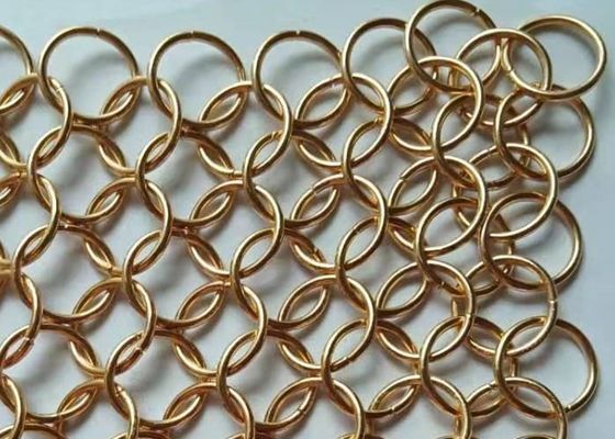 πλέγμα δαχτυλιδιών Chainmail κουρτινών διακοσμήσεων ανοξείδωτου ύφανσης Chainmail δαχτυλιδιών 10mm στρογγυλό