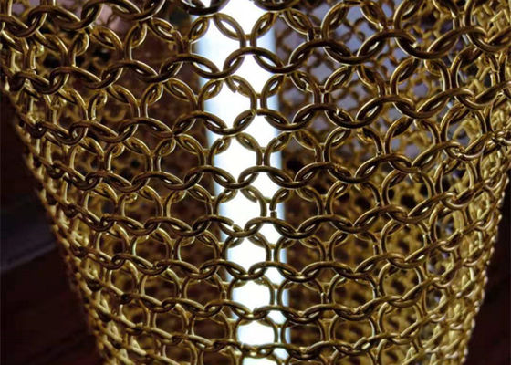Δαχτυλίδι 2.5mm Chainmail ανοξείδωτου υφασματεμπορία σπειρών μετάλλων για Lampshade