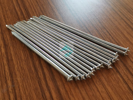 2.7 X 75MM καρφίτσες συγκόλλησης του CD αλουμινίου με το επίπεδο κεφάλι, καρφιά συγκόλλησης στηριγμάτων του CD 10Ga Χ 110mm με το μόνο πλυντήριο κλειδώματος
