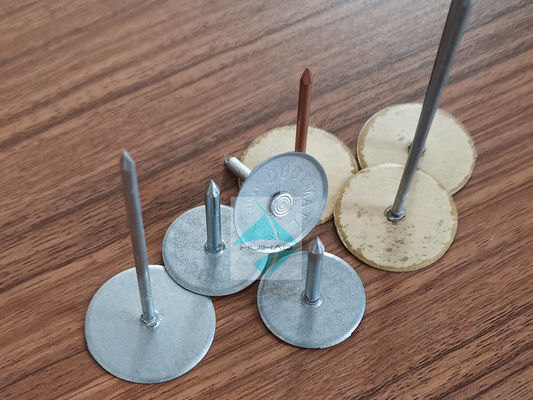 12Gauge 38mm κοίλες επικεφαλής καρφίτσες συγκόλλησης αγωγού μέταλλο, καρφιά συγκόλλησης μόνωσης μαλλιού βράχου για το σύστημα HAVC
