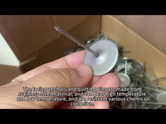 Απομακρυστά εξαρτήματα μονωτικών στρωμάτων: Ατσάλινα αγκίστρια και πλυντήρια και πινάκια για κουβέρτες