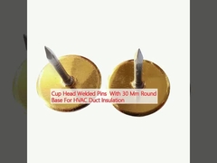 Πινάκια συγκόλλησης κεφαλής φλιτζάνου με στρογγυλή βάση 30 mm για μόνωση σωλήνων HVAC