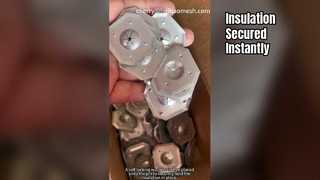 Καρφίτσες και ροδέλες μονωτικού ραβδιού για στερέωση μονωτικής σανίδας σε τοίχους οροφές δάπεδα